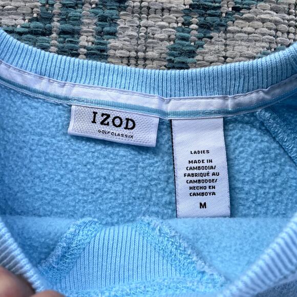 Bundle Izod Golf Classix Embroidered Logo Crewneck Sweatshirt Purple and Blue - Picture 4 of 11